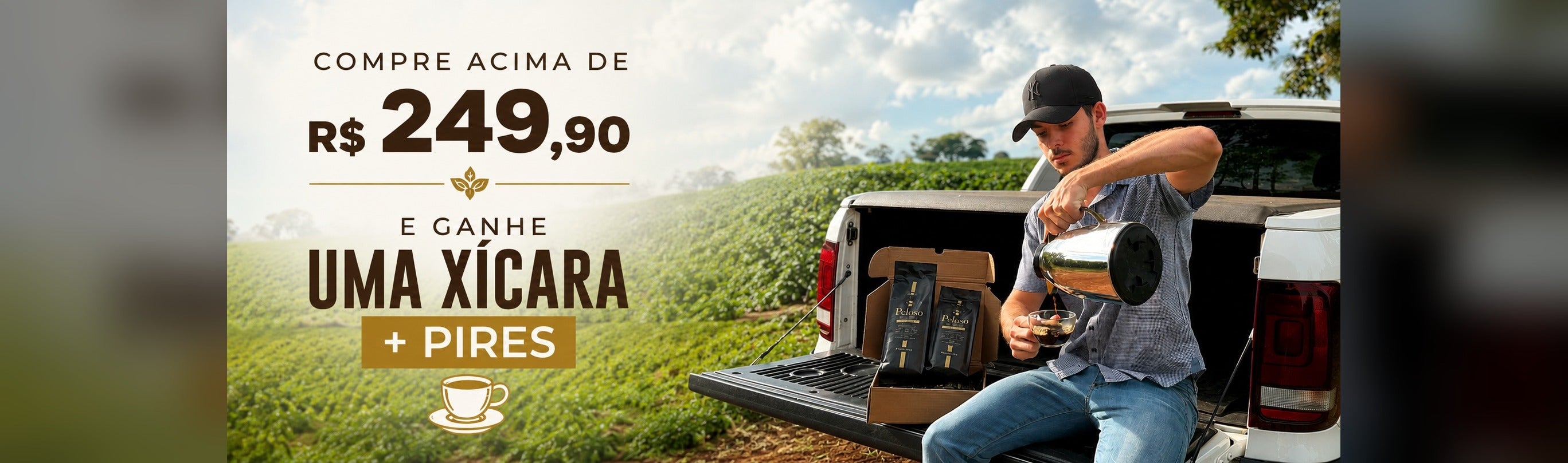 Compre acima de R$249,90 e ganhe uma xícara + pires