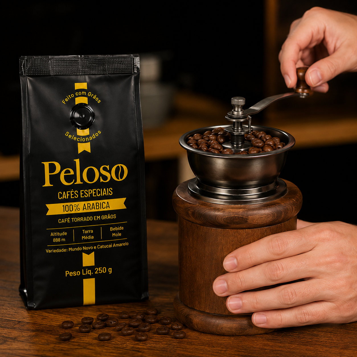 Café Especial em GRÃOS 250g - Peloso